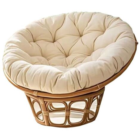 Coussin rond 50 cm pour balançoire extérieure – Coton PP absorbant l'humidité – Dossier simple pour chaise – Toucher doux et respirant – Outhwaite