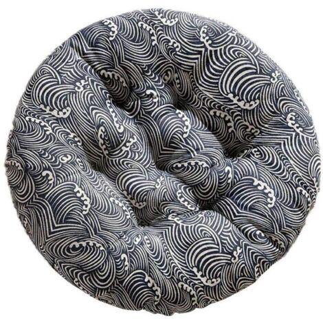 Coussin rond chaise coussin siège tatami restaurant canapé dossier tabouret sol épaissi oreiller coton lin 50X50cm