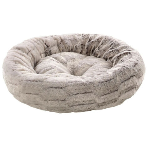 Coussin rond élégance gris ø 50 cm pour petit chien - Flamingo