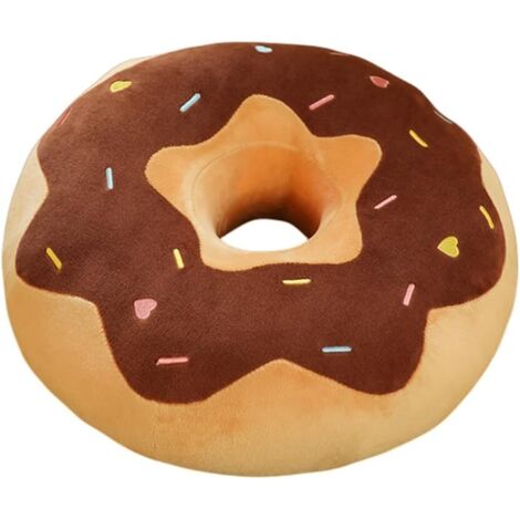 Coussin rond en forme de donut de 38 cm, coussins moelleux en forme d'aliments, joli canapé rembourré, chaise