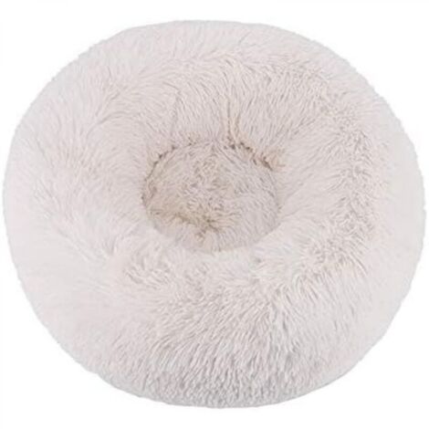 Coussin rond fluffy ecru