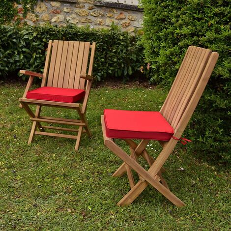Coussin Rouge pour chaises et fauteuils pliants
