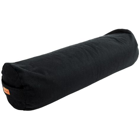 Coussin / rouleau de yoga Bolster 100% coton - Noir