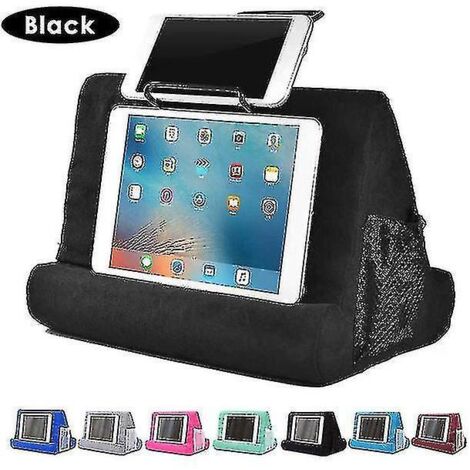 Coussin souple pour tablette, support multi-angles pour iPad et téléphone portable - Noir