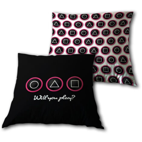 Coussin Squid Game - -Will you play - - 35x35 cm