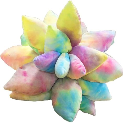 Coussin succulent, coussins en peluche mignons en forme de plante, coussin cactus succulent 3D, coussin en peluche (coloré)