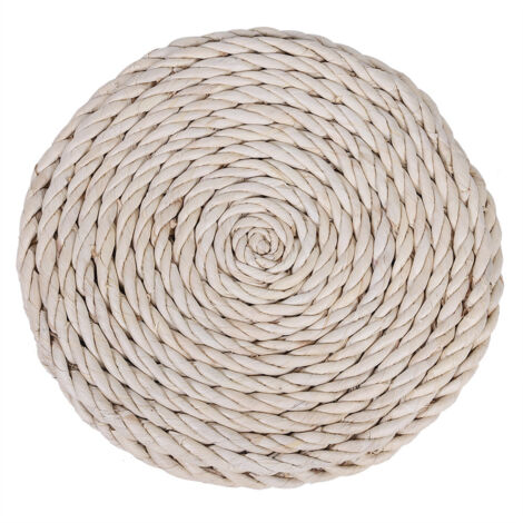 Coussin Tatami rond tissé à la main en paille naturelle, coussin de sol - Coussin Tatami rond tissé à la main en paille naturelle, coussin de sol