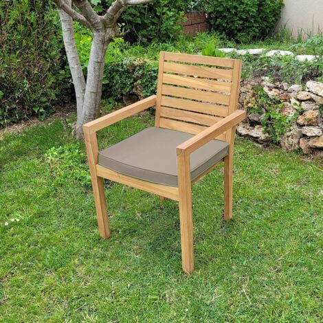 6 x Coussin pour chaise fauteuil de jardin 50x50x55cm - coussin de chaise  extérieur/intérieur Bleu