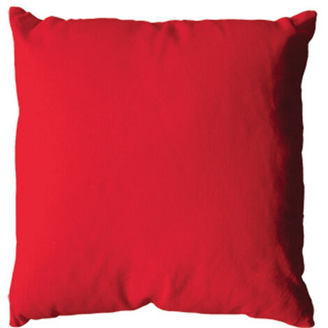 Coussin uni en polyester déhoussable Rouge 40x40 cm