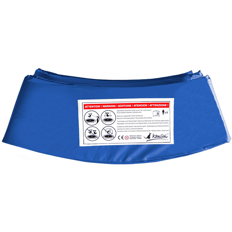 Kangui - Coussin de protection bleu Ø430cm pour trampoline - Bleu