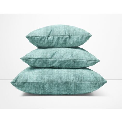 Coussin VELVET VELVET Green en Tissu Velouté Doux Cm résistant aux taches. 40 - 50 - 60 Fabriqué en Italie Cm. 50x50