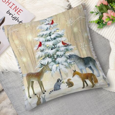 Coussin with boules de Noël, festif