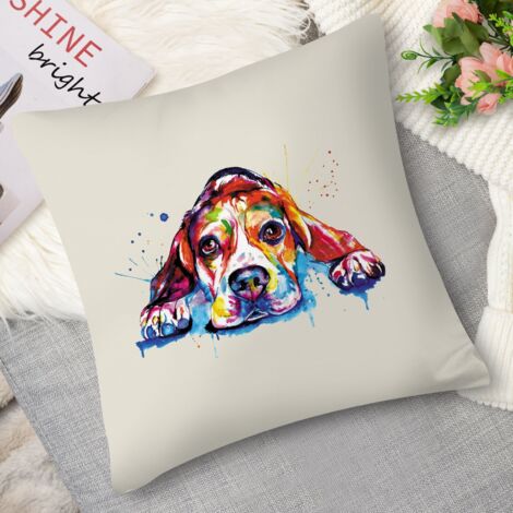 Coussin with chien et ballon, fun