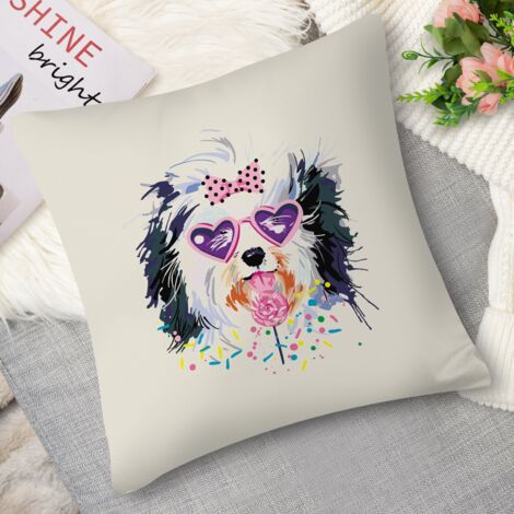 Coussin with chien sportif, actif