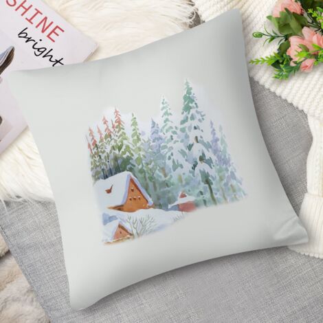 Coussin with neige poudreuse