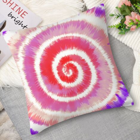Coussin with tie-dye fluo, pop