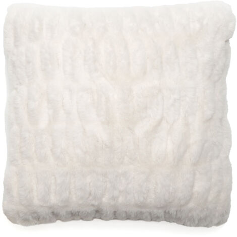 Coussin ZIBELINE en fausse fourrure sur les deux faces 45x45 cm