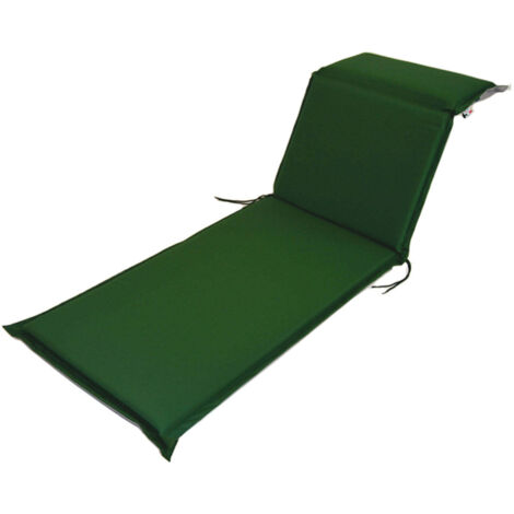 Coussin Zippo vert pour lit 190x60x7 cm – Confort élégant pour chaise longue de jardin