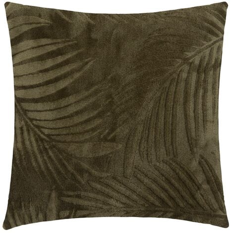 Coussin Zoa en flanelle 40x40cm jaune ocre - Atmosphera créateur d'intérieur