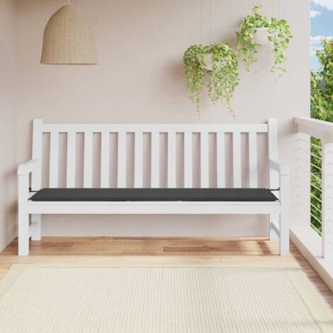 Coussin,Coussin de siège confortable de banc de jardin anthracite 200x50x3 cm tissu oxford -FV40141