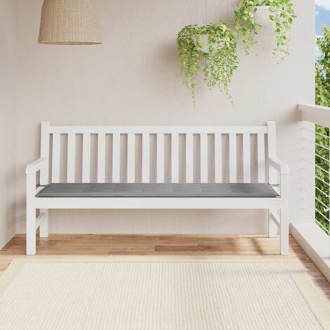 Coussin,Coussin de siège confortable de banc de jardin gris 180x50x3 cm tissu oxford -FV87108