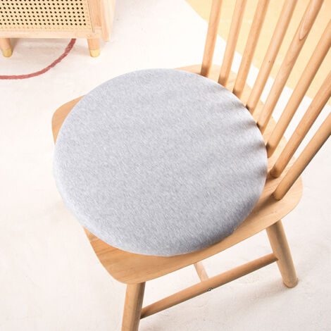 Coussinet de Pouf Ergonomique Lavable, Coussin de Tatami en Memory Foam et Coton, Gris Clair 35x35x3.5cm