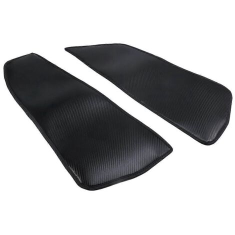 Coussinet de protection latéral anti-coups en cuir PU pour console centrale de voiture - Fibre de carbone