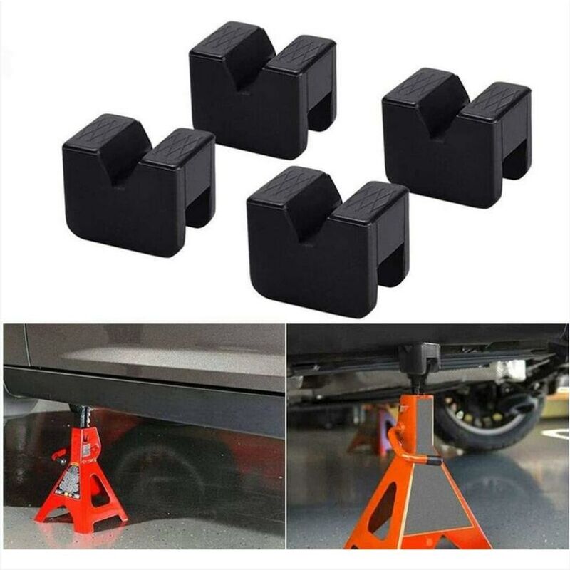 Moonstars - Coussinet en caoutchouc pour cric 4 pièces 63×50×44mm pour cric Coussinet en caoutchouc universel pour voitures/SUV Robuste et pratique