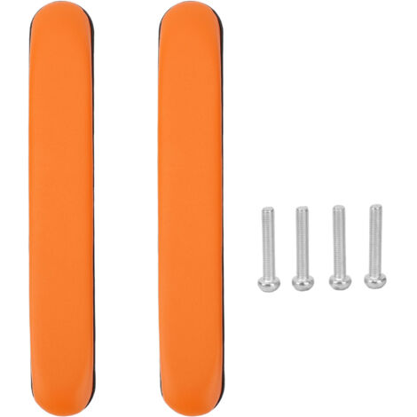 Coussinets d'accoudoir pour fauteuil roulant en cuir PU imperméable orange universel