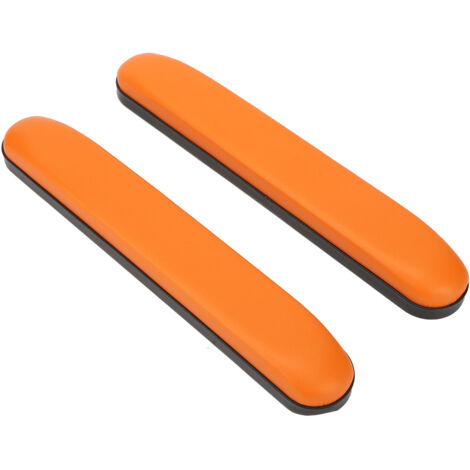 Coussinets d'accoudoir universels imperméables en simili cuir orange pour fauteuils roulants