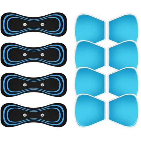 Coussinets de gel pour électrostimulation cervicale, appareil en silicone, gel musculaire réutilisable pour abdominaux, appareil d'électrostimulation cervicale00791-AquaForge