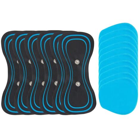 Coussinets de massage EMS pour la nuque, pour l'entraînement des hanches, ensemble de remplacement, autocollants pour soulager les douleurs musculaires04168-AquaForge