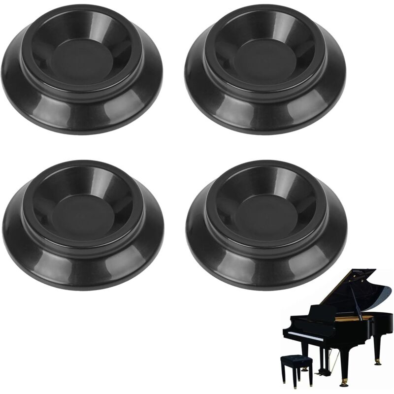 Coussinets de Pied de Piano, Caster Cups, Tampons de Protection pour Pieds de Meuble, Roulettes Tasses, Patins Antidérapants pour Roulettes - Lot de 4