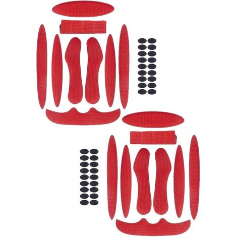 Coussinets de rechange universels en mousse pour casque de moto/vélo - Rouges, lot de 2