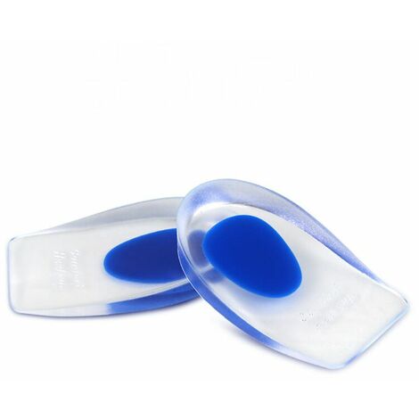 Coussinets de talon en gel de silicone, coussinets de talon en gel pour soulager la douleur au talon, semelle intérieure transparente pour hommes et femmes (grand)-