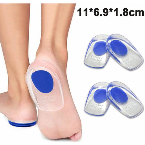 Coussinets de talon en gel Inserts pour fasciite plantaire - Coussinets de talon en silicone pour éperons osseux Soulagement de la douleur Protecteurs de vos pieds endoloris ou meurtris Meilleur trait