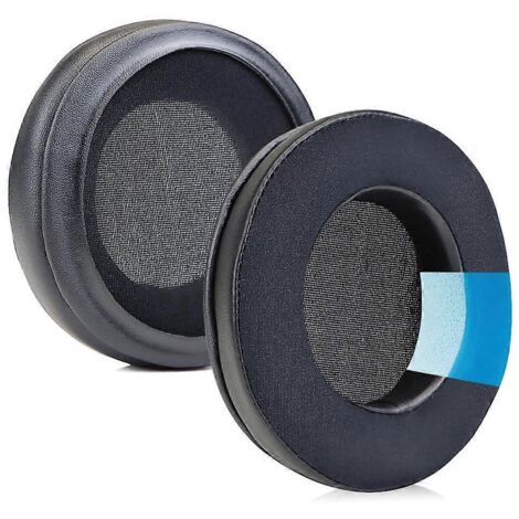 Coussinets d'oreille durables améliorés pour écouteurs Kraken 7.1V2 - Coussinets d'oreille en gel rafraîchissant - Motif chat noir mignon