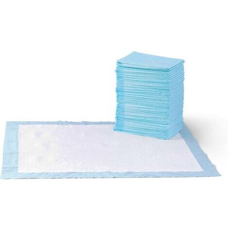Coussinets d'urine bleus (45 cm x 60 cm) pour chiots, anti-fuites, super absorbants, séchage rapide, apprentissage de la propreté, 50 unités