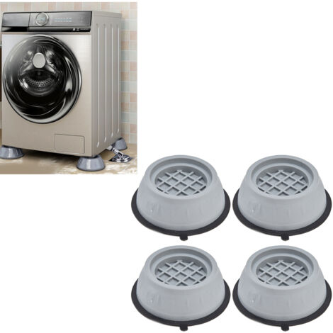 Coussins amortisseurs pour machine à laver, set de 4, ABS, 8cm, anti-vibrations et anti-dérapage