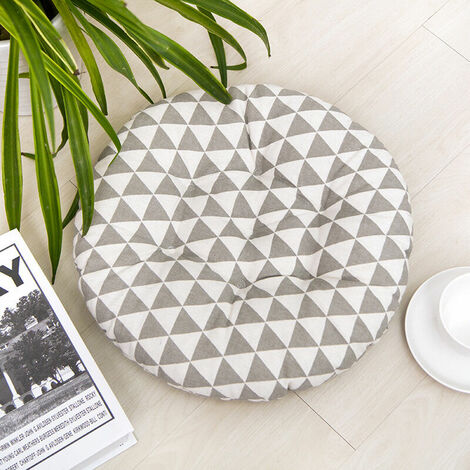coussins d'assise 40x40cm, coussins de chaise pour l'intérieur et l'extérieur - décoration de coussins de chaise de salon de jardin. (rond, F)
