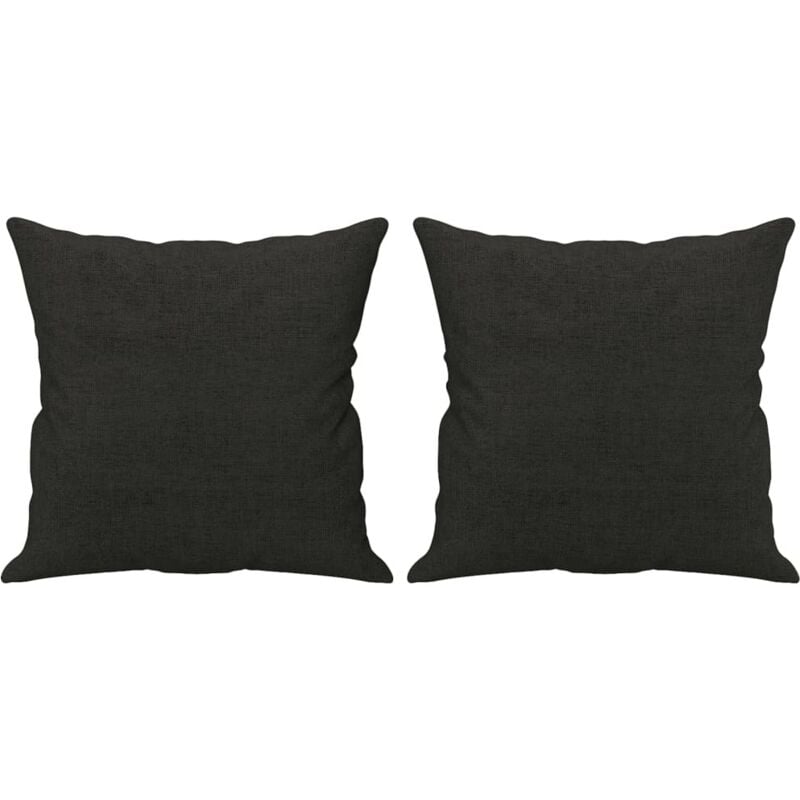 Vidaxl - Coussins décoratifs lot de 2 Noir 40x40 cm Tissu