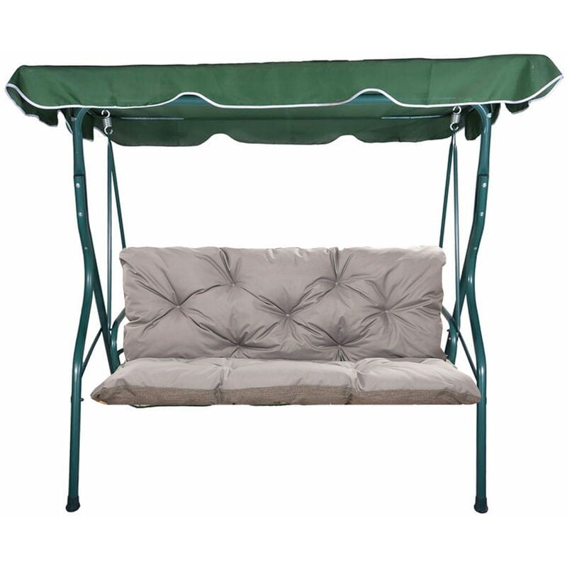 Setgarden - Coussins de balancelle extérieur 120 x 60 x 50cm, coussins pour balancelles 2-3 places, Gris
