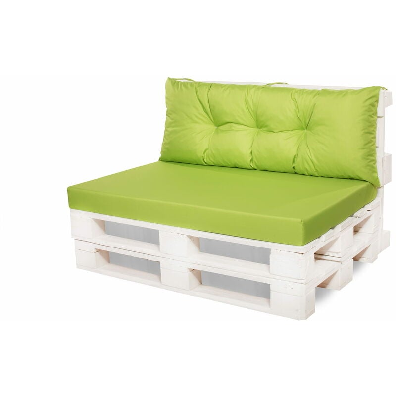 Setgarden - Coussin de palettes, Jeu de coussins de jardin 120x60 et Dossier 120x40cm Chaux / coussin de palettes pas cher extérieures