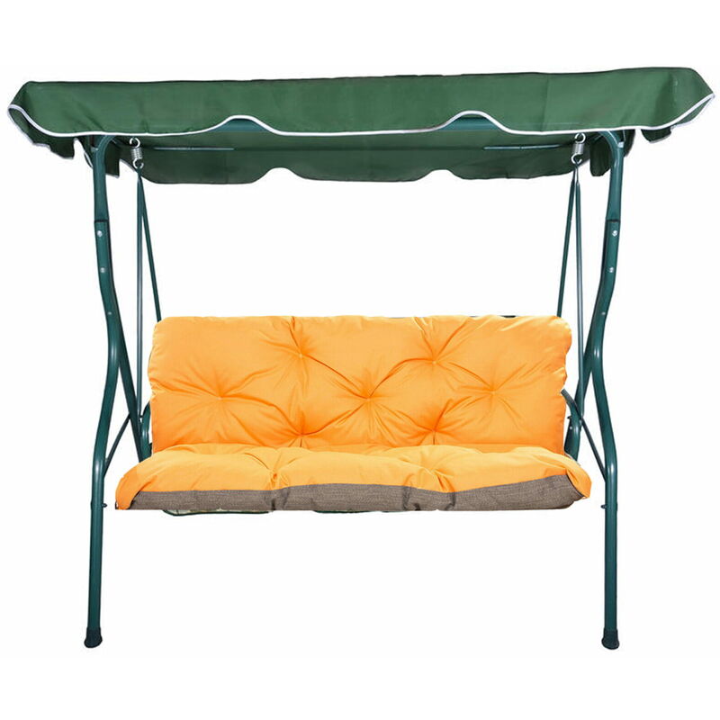 Setgarden - Coussins de balancelle extérieur 160 x 50 x 50cm, coussins pour balancelle 3 places Orange