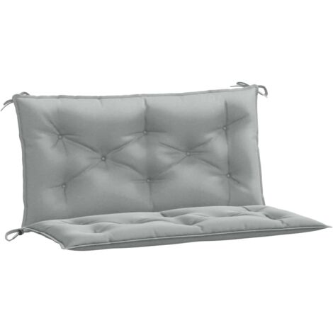 Coussins de banc de jardin lot de 2 gris clair mélangé tissu