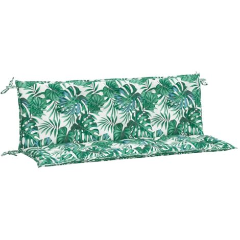 Coussins de banc de jardin lot de 2 motif de feuilles