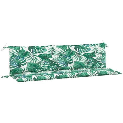 Coussins de banc de jardin lot de 2 motif de feuilles
