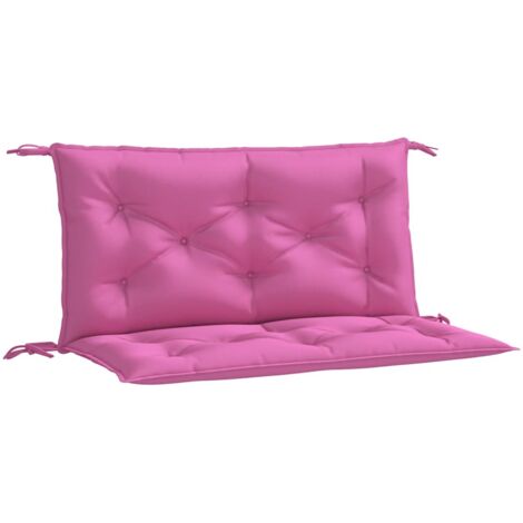 Coussins de banc de jardin lot de 2 rose 100x50x7 cm tissu