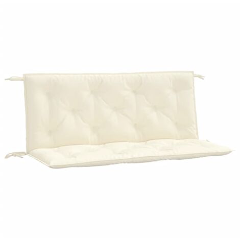 Coussins de banc de jardin lot de 2,Coussins d'extérieur blanc crème tissu Oxford CFW540860