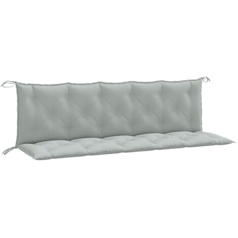 Coussins de banc de jardin lot de 2，Coussins d'extérieur gris clair mélangé tissu CFW357339